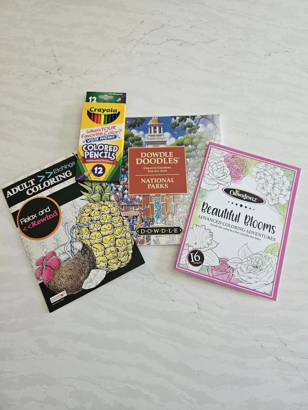 Coloring Books And Crayola Colored Pencils Bundle